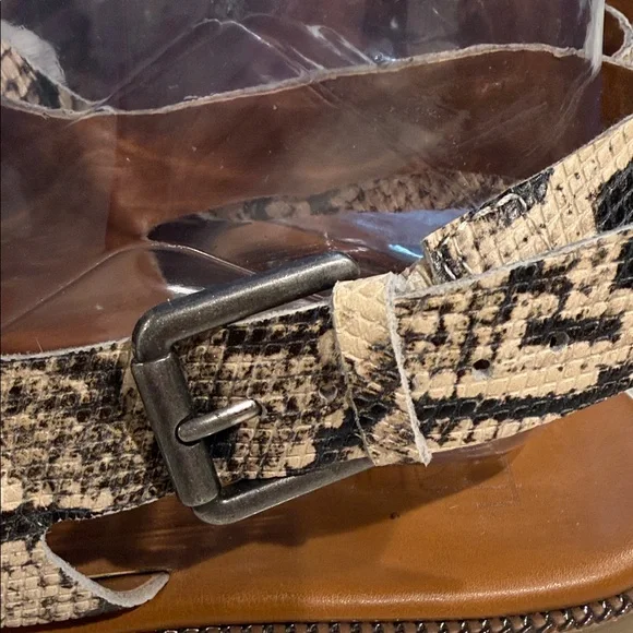 Franco Sarto Kayleigh slingback sandals in a snakeskin print leather. - Picture 5 of 11